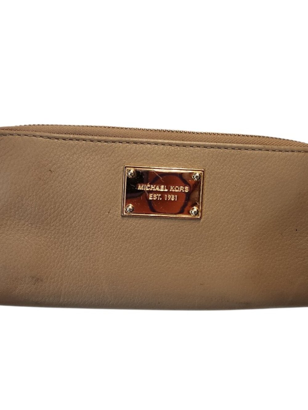 Michael Kors Tan Jet Set Travel Leather Zip Around Continental Wallet Tan